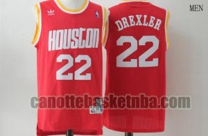 canotta Uomo basket Houston Rockets Rosso Clyde Drexler 22 Pallacanestro