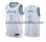 canotta Uomo basket Los Angeles Lakers bianca Anthony Davis 3 2020-21 City Edition Swingman