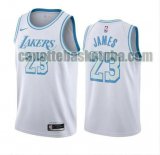 canotta Uomo basket Los Angeles Lakers bianca LeBron James 23 2020-21 City Edition Swingman