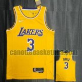 canotta poco prezzo Uomo basket Los Angeles Lakers Giallo DAVIS 3 21-22 75° anniversario