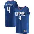 canotta Uomo basket Los Angeles Clippers Blu Milos Teodosic 4 Icon Edition