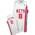 canotta nba Deron Williams 8 Retro Brooklyn Nets bianco