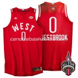 maglia basket russell westbrook #0 nba all star 2016 rosso