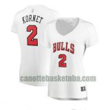 canotta Donna basket Chicago Bulls Bianco Luke Kornet 2 association edition