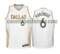 canotta Uomo basket Dallas Mavericks bianca Kristaps Porzingis 6 2020-21 City Edition Swingman