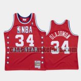 canotta Uomo basket Houston Rockets Rosso Hakeem Olajuwon 34 All Star 1988