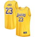 canotta Uomo basket Los Angeles Lakers Giallo LeBron James 23 Icon Edition