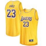 canotta Uomo basket Los Angeles Lakers Giallo LeBron James 23 Icon Edition