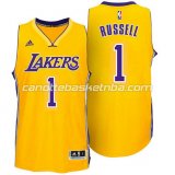 canotta d'angelo russell #1 los angeles lakers 2014-2015 giallo