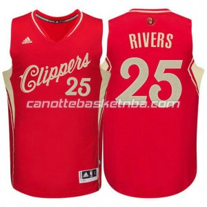 canotta austin rivers #25 los angeles clippers natale 2015 rosso