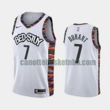 Maglia Uomo basket Brooklyn Nets bianca Kevin Durant 7 Dichiarazione stagione 2020-21