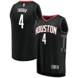 canotta Uomo basket Houston Rockets Nero PJ Tucker 4 Dichiarazione Edition