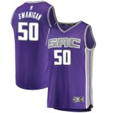 canotta Uomo basket Sacramento Kings Porpora Caleb Swanigan 50 Icon Edition