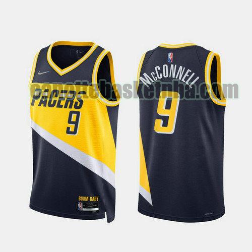 canotta Uomo basket Indiana Pacers Blu oscuro MCCONNELL 9 2022 City Edition 75th Anniversary Edition