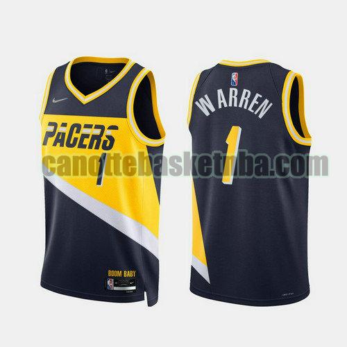 canotta Uomo basket Indiana Pacers Blu oscuro W ARREN 1 2022 City Edition 75th Anniversary Edition